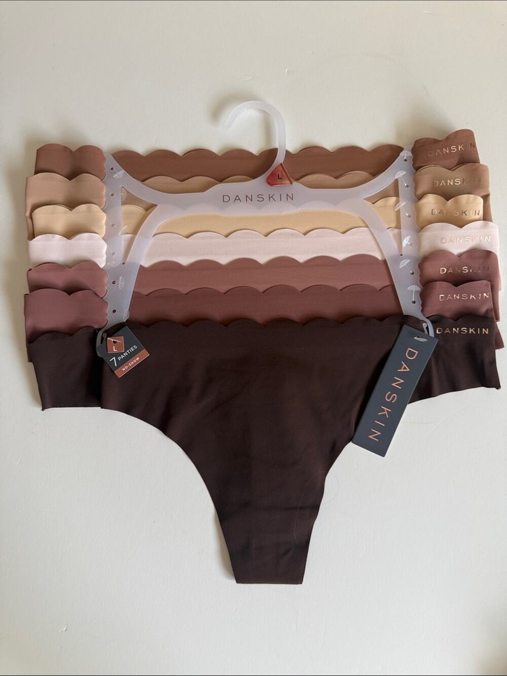 DANSKIN NO SHOW PANTIES 7 PK NEW!